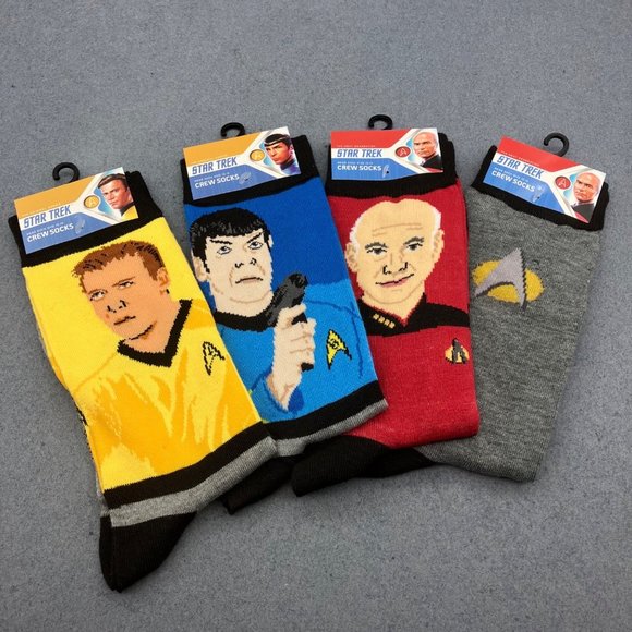 Star Trek Other - Star Trek Socks Lot Next Generation Yellow Red Blue Black Gray Crew Mens Unisex